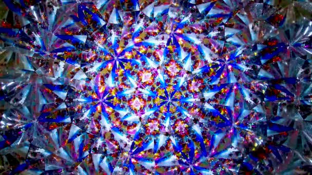 modèle. miroir naturel pour enfants Kaléidoscope de notre enfance. La vidéo est en mode macro à travers un miroir 