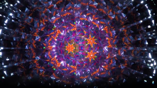 modèle. miroir naturel pour enfants Kaléidoscope de notre enfance. La vidéo est en mode macro à travers un miroir 