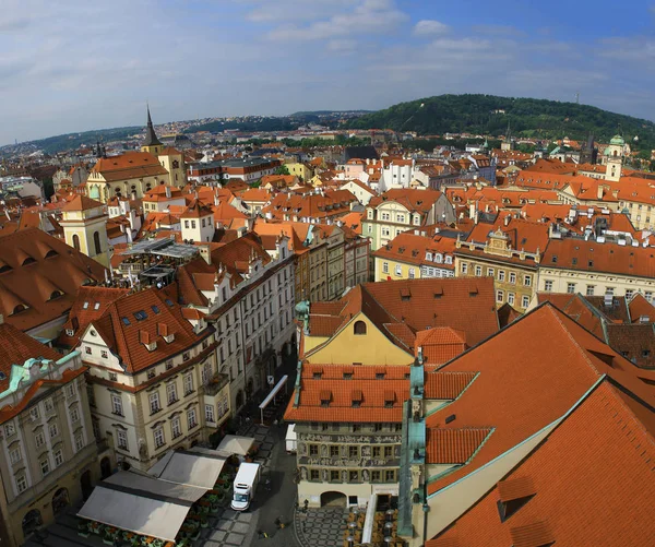 Vista superior da parte histórica da antiga Praga — Fotografia de Stock