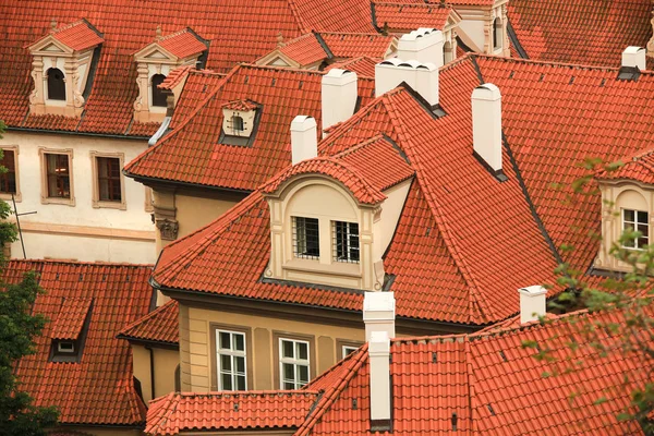 Red rooftops at Prague, Czech republic — Stock Photo, Image