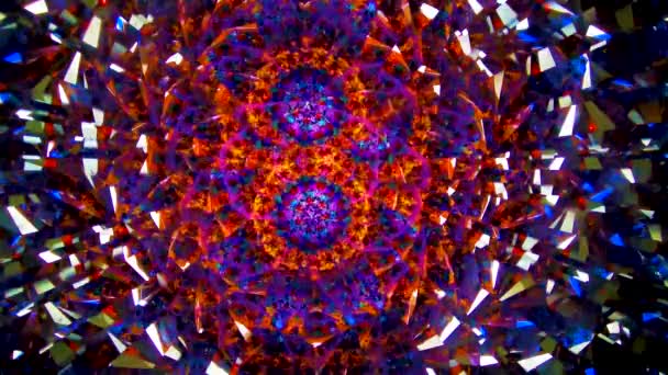 Muster Natürliches Kinderspiegelkaleidoskop Aus Unserer Kindheit Das Filmmaterial Ist Makro — Stockvideo