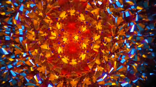 modèle. miroir naturel pour enfants Kaléidoscope de notre enfance. La vidéo est en mode macro à travers un miroir 