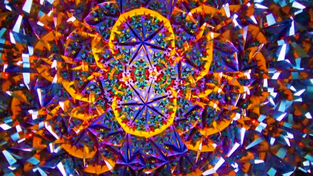 modèle. miroir naturel pour enfants Kaléidoscope de notre enfance. La vidéo est en mode macro à travers un miroir 