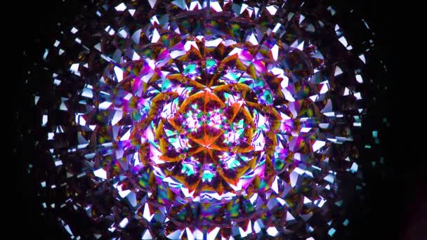 Vzorek Přírodní Dětské Zrcadlo Kaleidoskop Našeho Dětství — Stock video