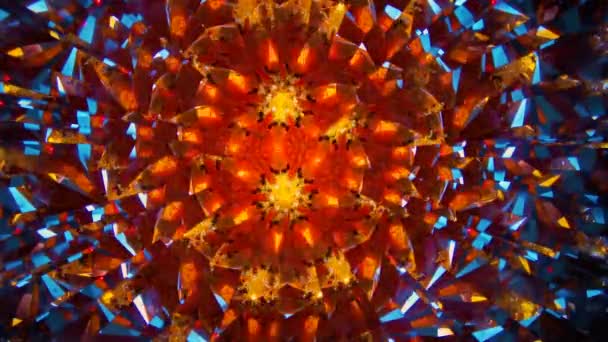 Patroon Natuurlijke Kinderspiegel Kaleidoscoop Uit Onze Kindertijd Beelden Zijn Macro — Stockvideo