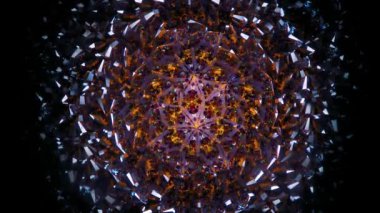 Desen. Çocukluğumuzdaki doğal çocuk aynası Kaleydoskop. Görüntüler aynadaki makro mod.