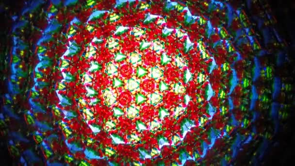 Muster Natürliches Kinderspiegelkaleidoskop Aus Unserer Kindheit Das Filmmaterial Ist Makro — Stockvideo