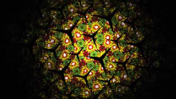 Muster Natürliches Kinderspiegelkaleidoskop Aus Unserer Kindheit Das Filmmaterial Ist Makro — Stockvideo