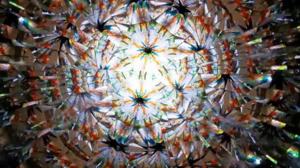 Natural Children Mirror Gel Kaleidoscope Each Movement Sends Glittering Shapes — Stock Video