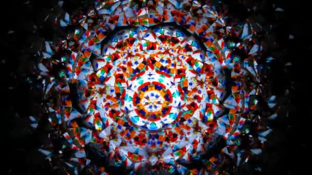 Natural Children Mirror Gel Kaleidoscope Each Movement Sends Glittering Shapes — Stock Video