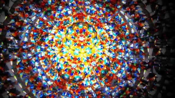 Natural Children Mirror Gel Kaleidoscope Each Movement Sends Glittering Shapes — Stock Video