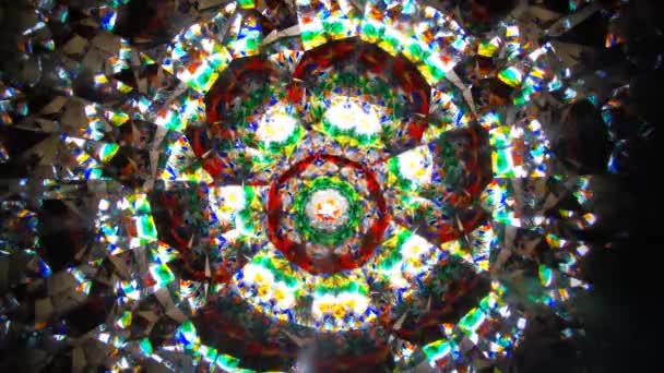 Natural Children Mirror Gel Kaleidoscope Each Movement Sends Glittering Shapes — Stock Video