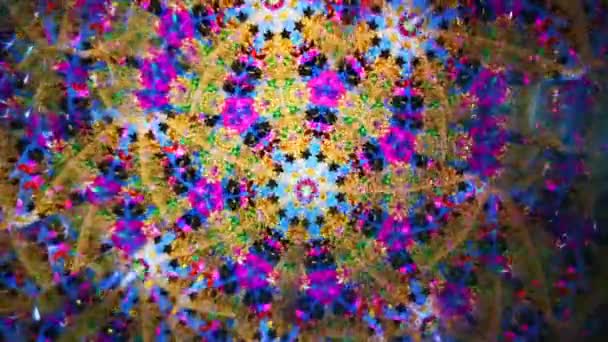 Natural Children Mirror Gel Kaleidoscope Each Movement Sends Glittering Shapes — Stock Video