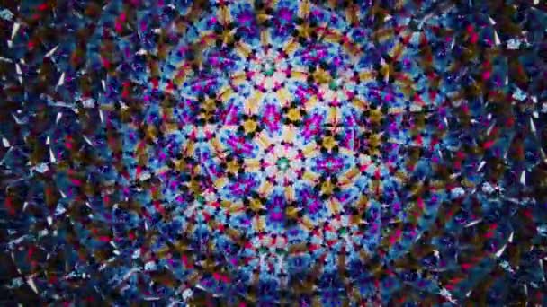 Natural Children Mirror Gel Kaleidoscope Each Movement Sends Glittering Shapes — Stock Video