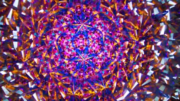 Natural Children Mirror Gel Kaleidoscope Each Movement Sends Glittering Shapes — Stock Video