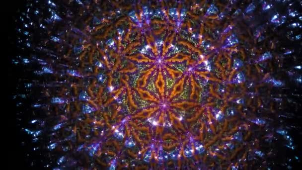 Přírodní Dětský Zrcadlový Gel Kaleidoskop Každý Pohyb Vysílá Třpytivé Tvary — Stock video