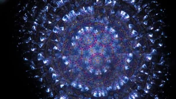 Natural Children Mirror Gel Kaleidoscope Each Movement Sends Glittering Shapes — Stock Video
