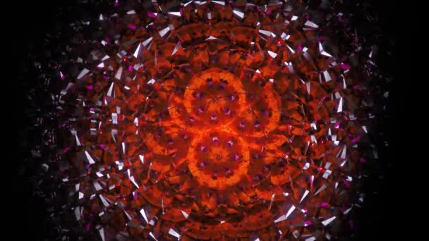 Natural Children Mirror Gel Kaleidoscope Each Movement Sends Glittering Shapes — Stock Video