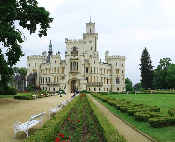 View Fairytale Castle Hluboka Nad Vltavou Old Landmark Czech Republic — Stock Photo, Image