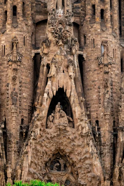 Fragment Van Sagrada Familia Tempel Van Heilige Familie Door Antoni — Stockfoto