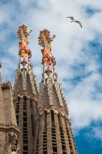 Fragment Van Sagrada Familia Tempel Van Heilige Familie Door Antoni — Stockfoto
