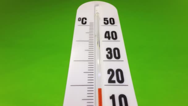 Aquecimento Rápido Termômetro Sobe Uma Temperatura Para Graus — Vídeo de Stock