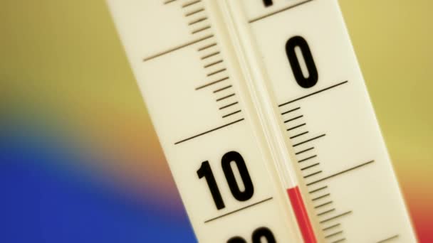 Riscaldamento Rapido Termometro Sale Una Temperatura Gradi — Video Stock