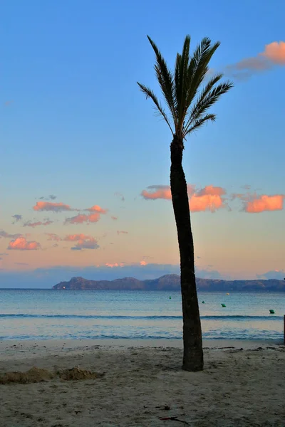 Soirée sur la plage d'une île méditerranéenne . — Photo