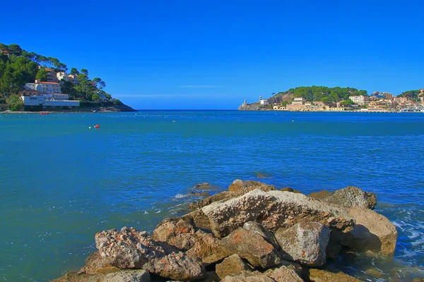 Kilátás a Porto Cristo öbölre Palma de Mallor szigetén — Stock Fotó