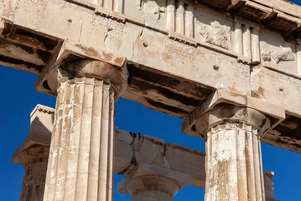 Two marble antique columns with a cap of ionic order.