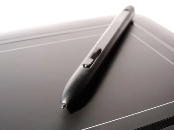 Drawing tablet with pencil — Stock Photo, Image