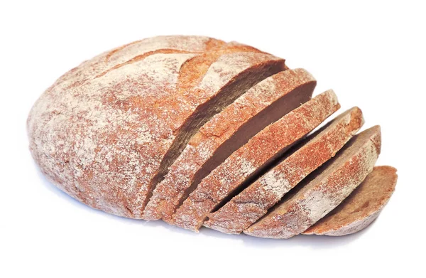 Chléb v plátcích, izolované — Stock fotografie