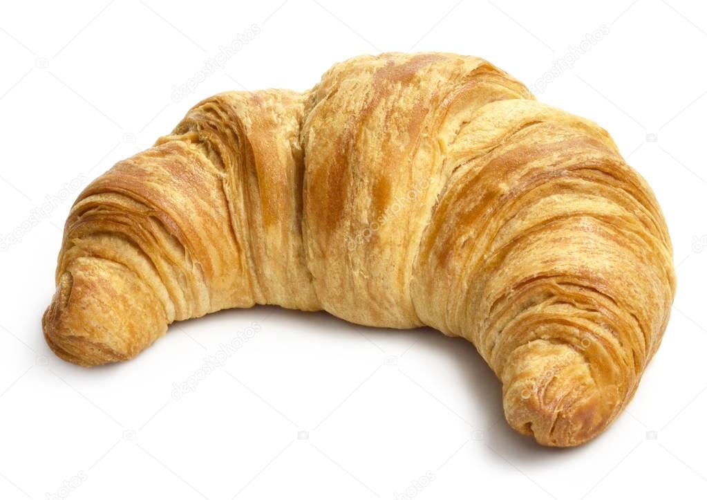 fresh butter croissant, isolated 