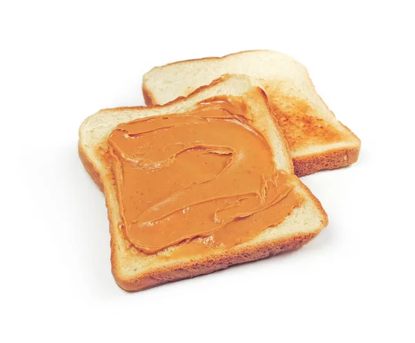 Toast mit Erdnussbutter — Stockfoto