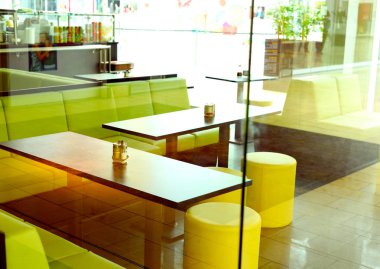 Boş fast food restoran veya caf