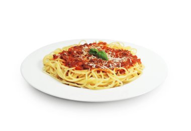 Spagetti bolognese, yakın çekim vurdu