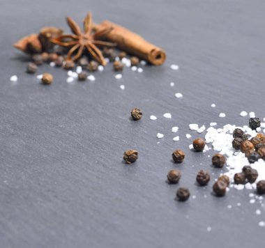 Noel veya kış baharat yakın çekim shot