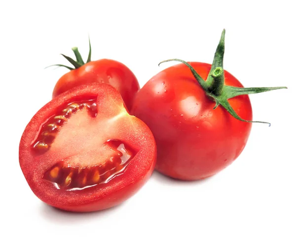 Fresh, ripe  tomatoes, isolated on white
