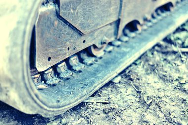 Yakın çekim çekim bir buldozer