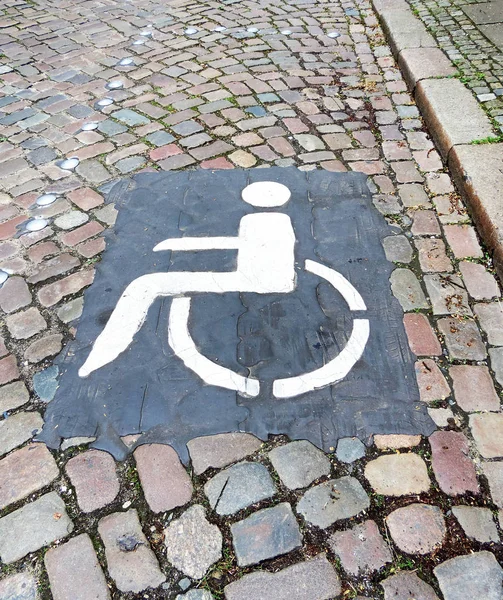 Handicap parkeerplaats — Stockfoto