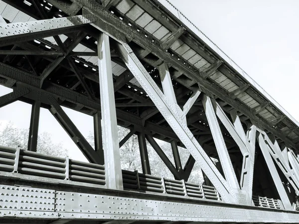 Ponte de ferro, ferrovia — Fotografia de Stock