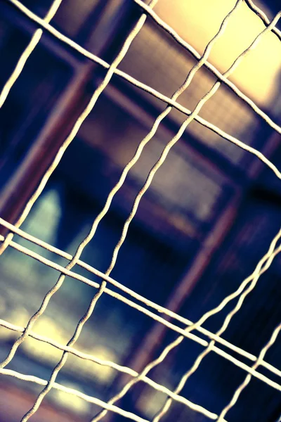 Detail shot of on iron fence — Stock Photo, Image