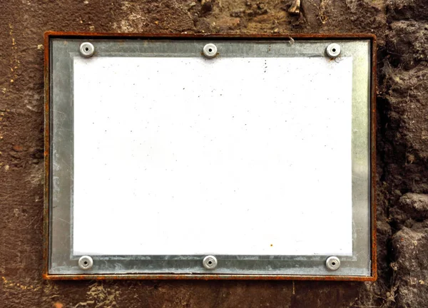 Σκουριασμένο πινακίδα με αντίγραφο χώρου — Φωτογραφία Αρχείου
