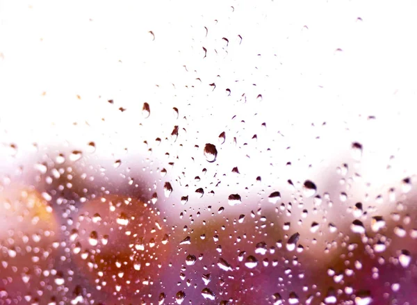 Gouttes de pluie sur fenêtre — Photo