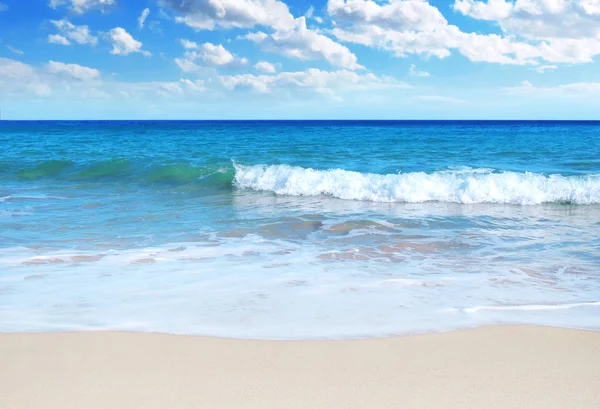 Sfondo spiaggia o vacanze sfondo con spazio copia — Foto Stock