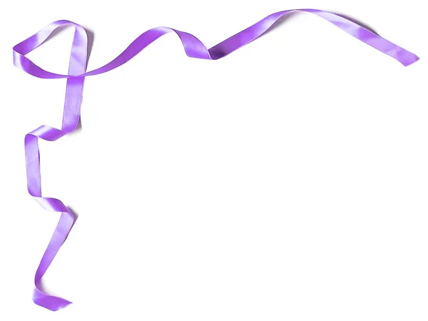 Purple ribbon with copy space — Stock Photo, Image