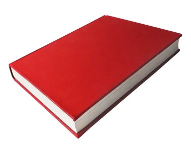 Red book, isolated on white  clipart