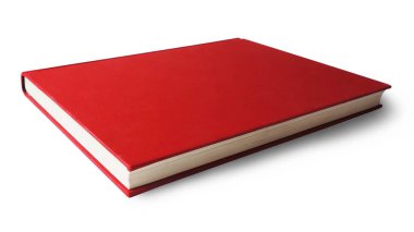 beyaz izole kırmızı kitap 
