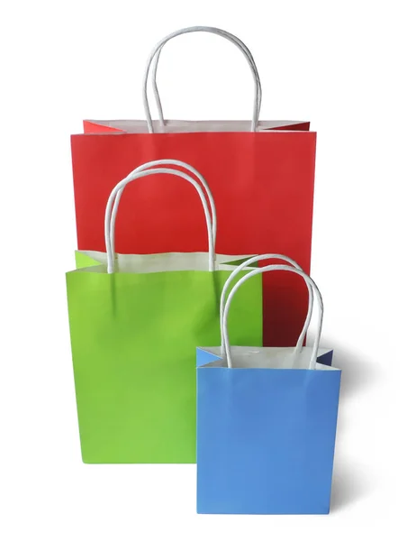 Multicolored colored paper bags — Stock Photo, Image