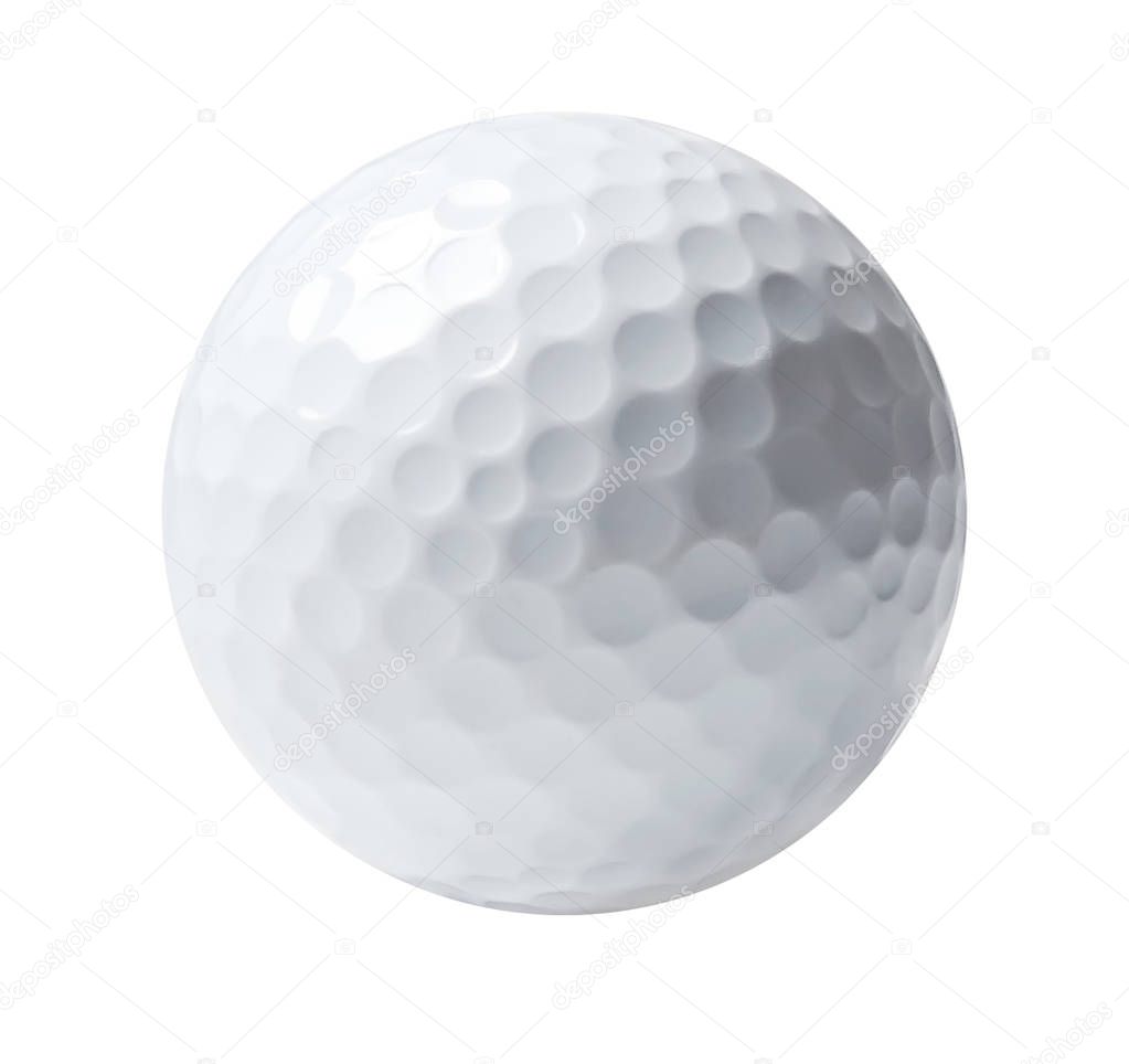 white golfball, isolated